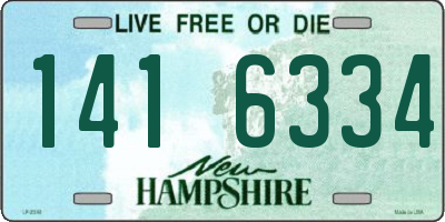 NH license plate 1416334