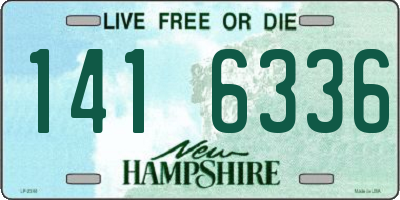 NH license plate 1416336