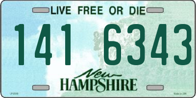 NH license plate 1416343