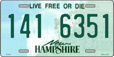 NH license plate 1416351