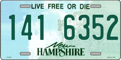 NH license plate 1416352