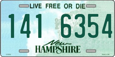 NH license plate 1416354