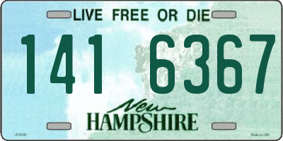NH license plate 1416367