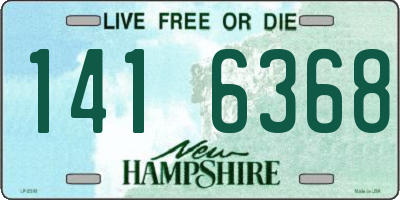 NH license plate 1416368