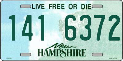 NH license plate 1416372