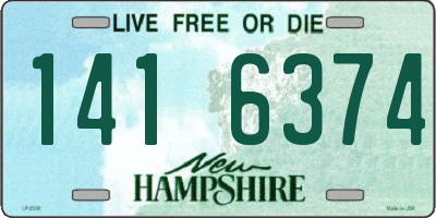 NH license plate 1416374
