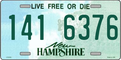 NH license plate 1416376
