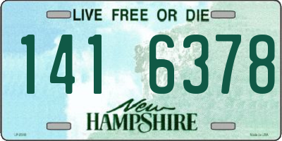 NH license plate 1416378