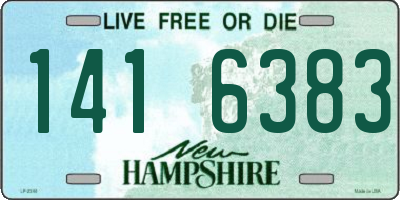 NH license plate 1416383