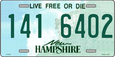NH license plate 1416402