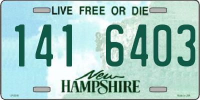 NH license plate 1416403