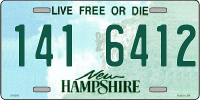 NH license plate 1416412