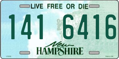 NH license plate 1416416