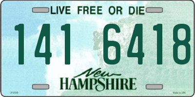 NH license plate 1416418