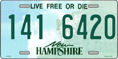 NH license plate 1416420