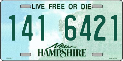 NH license plate 1416421