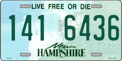 NH license plate 1416436