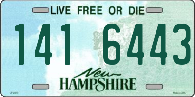 NH license plate 1416443