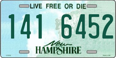 NH license plate 1416452