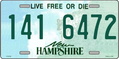 NH license plate 1416472