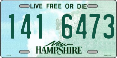 NH license plate 1416473
