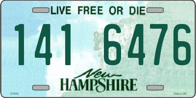 NH license plate 1416476