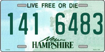 NH license plate 1416483