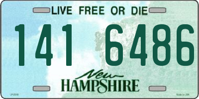 NH license plate 1416486