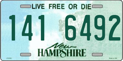 NH license plate 1416492