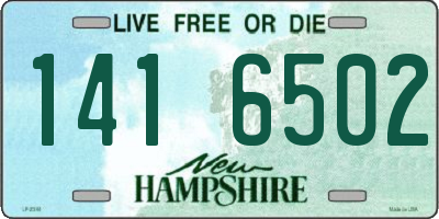 NH license plate 1416502