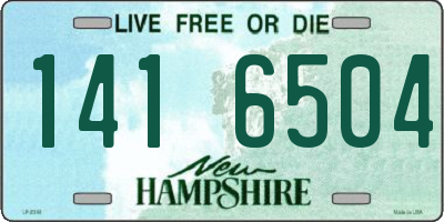 NH license plate 1416504