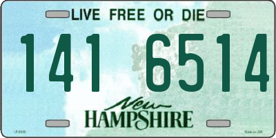 NH license plate 1416514