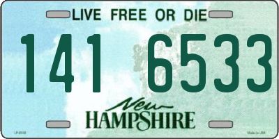 NH license plate 1416533