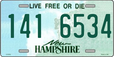 NH license plate 1416534