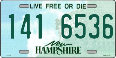 NH license plate 1416536