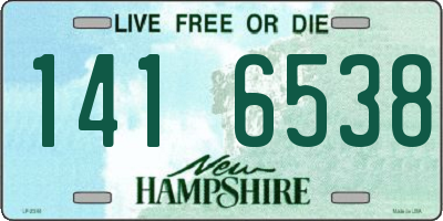 NH license plate 1416538