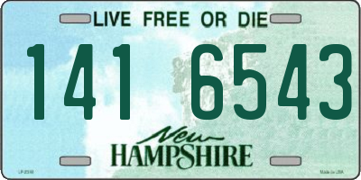 NH license plate 1416543