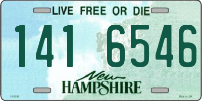 NH license plate 1416546