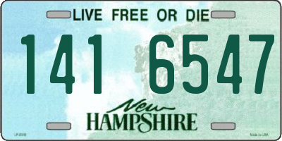 NH license plate 1416547