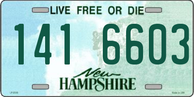 NH license plate 1416603