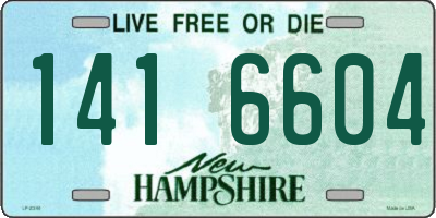 NH license plate 1416604