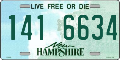NH license plate 1416634