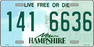 NH license plate 1416636