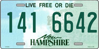 NH license plate 1416642