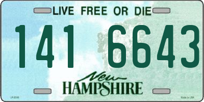 NH license plate 1416643