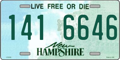 NH license plate 1416646