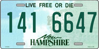 NH license plate 1416647