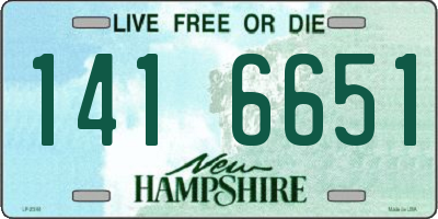 NH license plate 1416651