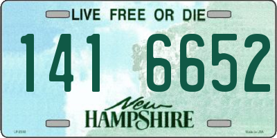 NH license plate 1416652