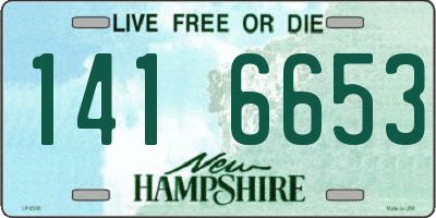 NH license plate 1416653